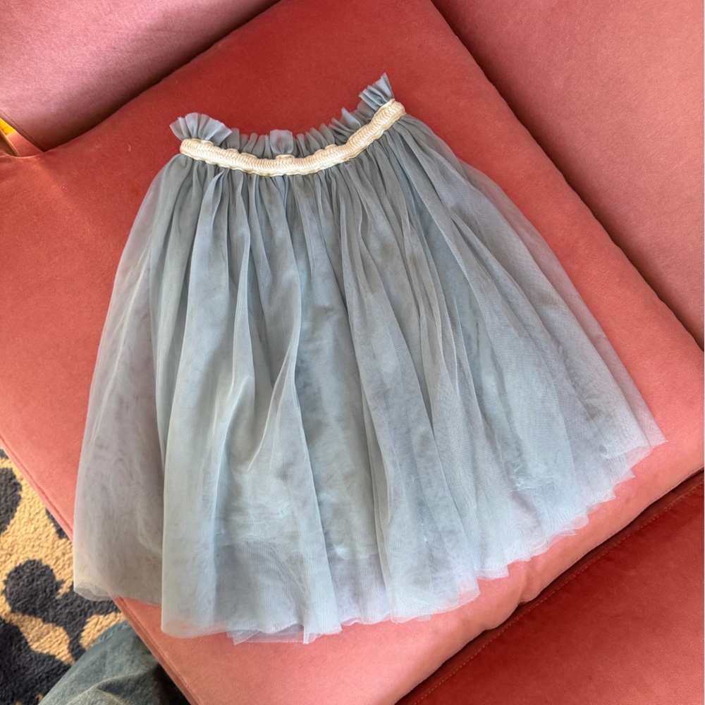Bonheur Du Jour 6t dusty blue lined Tulle Skirt
